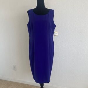 Kasper Royal Blue Sleeveless Midi Dress